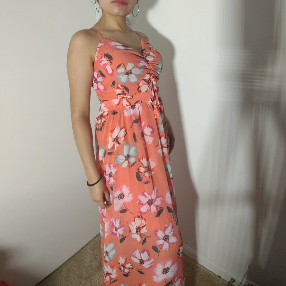Salmon color- Long Dress